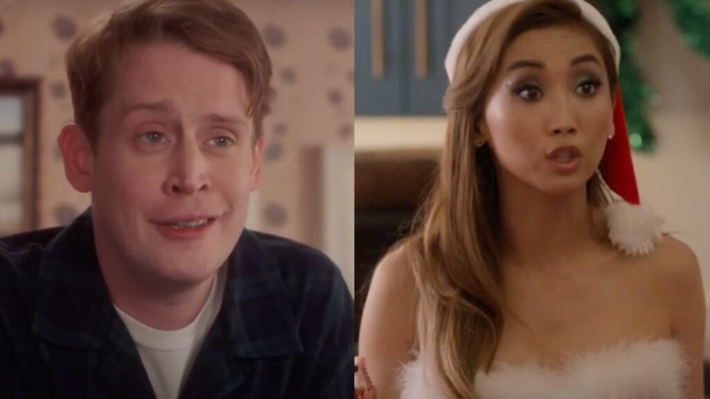 Side by side of Macaulay Culkin from the Google ad and Brenda Song in Dollface.
