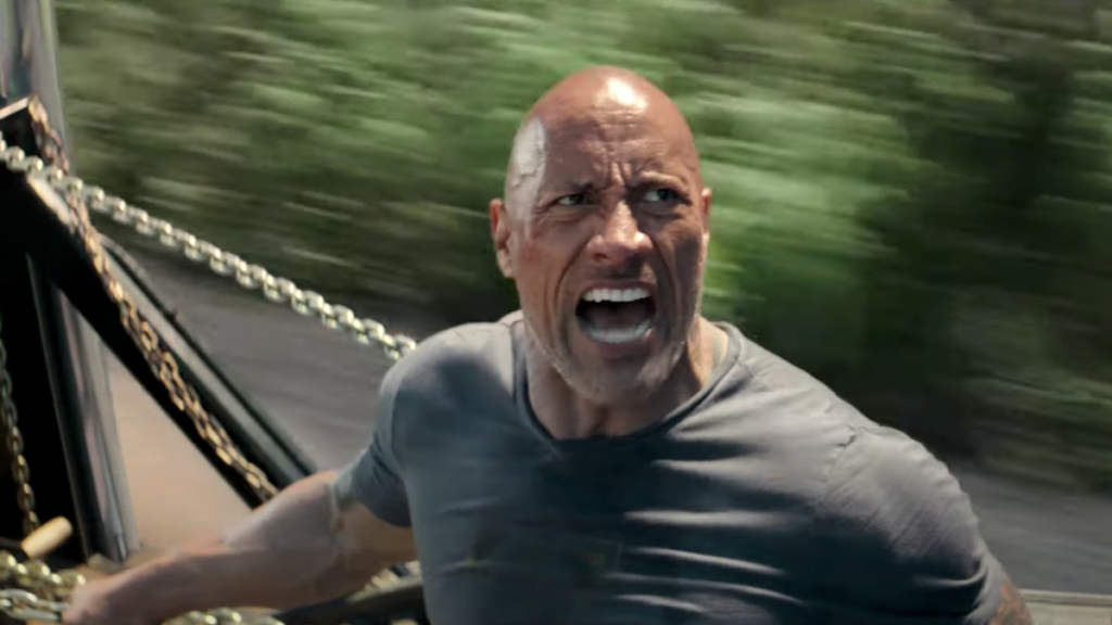 dwayne johnson hobbs &amp; shaw trailer screenshot