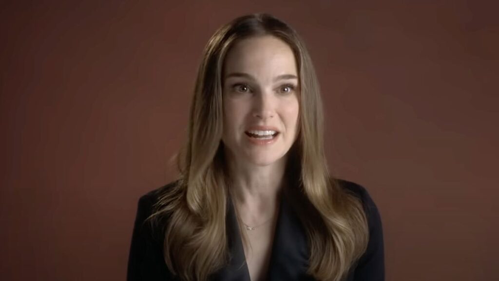Natalie Portman speaking about Lady in the Lake in Apple TV's behind-the-scenes feature.