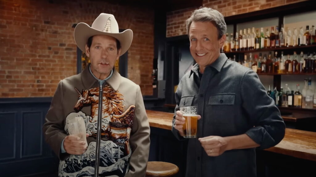 Paul Rudd et Seth Meyers vont de la journée à boire: Regardez