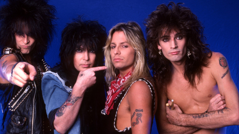 photo posée en 1987 de Motley Crue