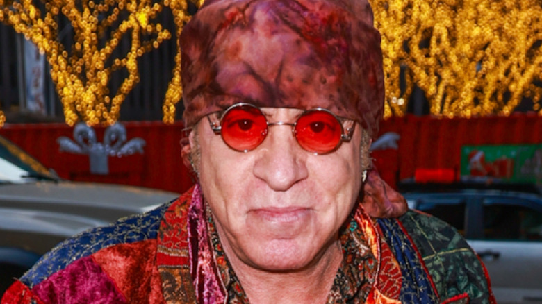 Steven Van Zandt en lunettes roses et foulard