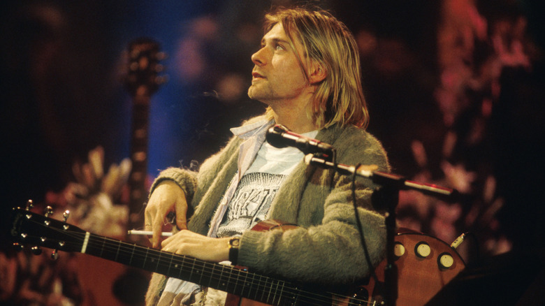 Kurt Cobain en concert Unplugged