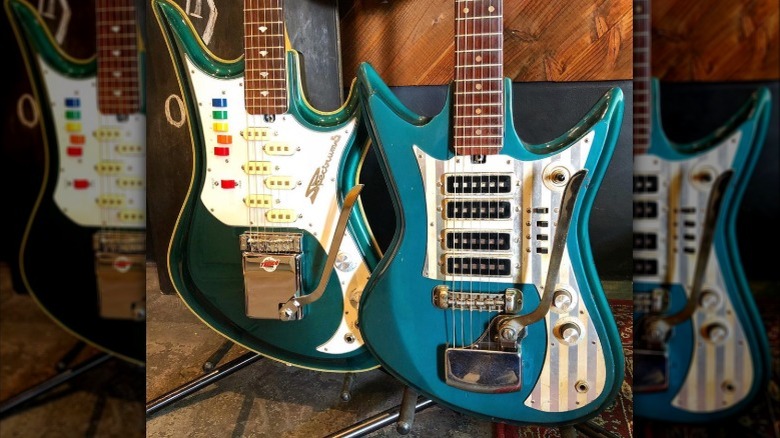Guitares Teisco dans un magasin