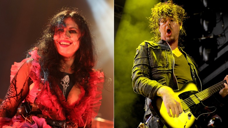 Cristina Scabbia de Lacuna Coil et Jim Root de Stone Sour se produisent sur scène