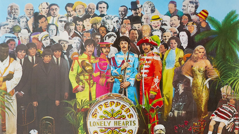 Le sergent des Beatles. Couverture du groupe Pepper's Lonely Hearts Club